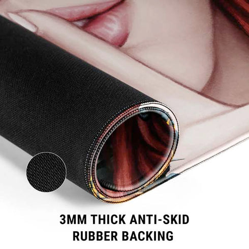 Gothic Woman and Death Moth Butterflies by Sarah Richter Gaming Mouse Pad